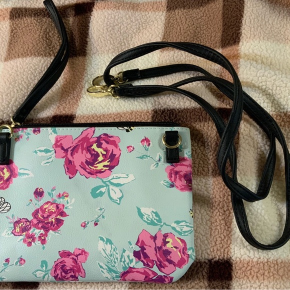 Betsey Johnson Floral Crossbody/Wristlet Bag - Picture 3 of 6